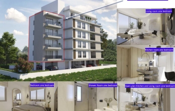 CV2163, Deluxe 1 bed flat for sale under construction in Drosia area.