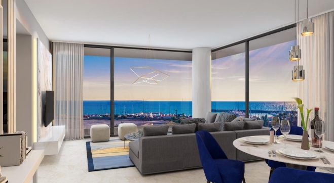 Luxury flat for sale next to Finikoudes beach.