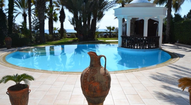 Luxury villa for sale in front of the Beach in Meneou. 