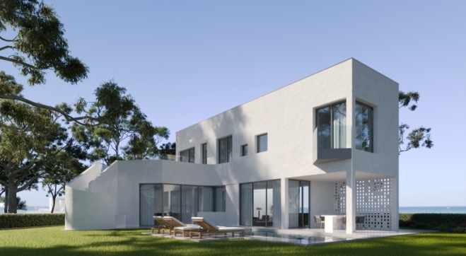 Sea view villas for sale in Pervolia Larnaca Cyprus